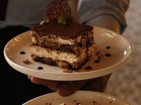 Tiramisu and meringue tart desserts